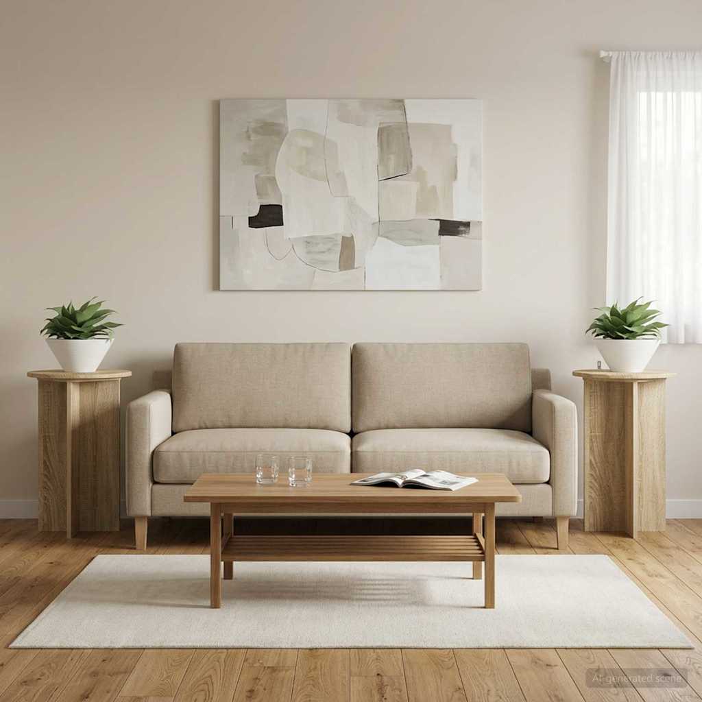 Suporte para plantas 2 unid. carvalho sonoma ø40 x 60 cm