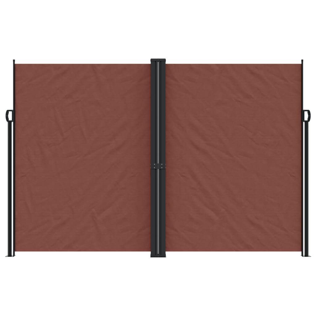 Toldo lateral retrátil 220x1000 cm castanho