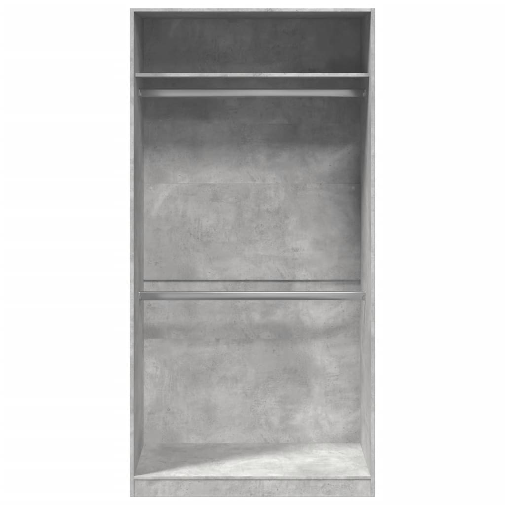 Roupeiro 100x50x200 cm derivados de madeira cinzento cimento