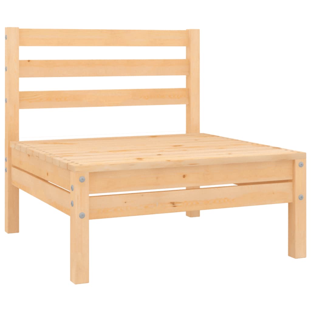 8 Pcs conjunto lounge de jardim pinho maciço