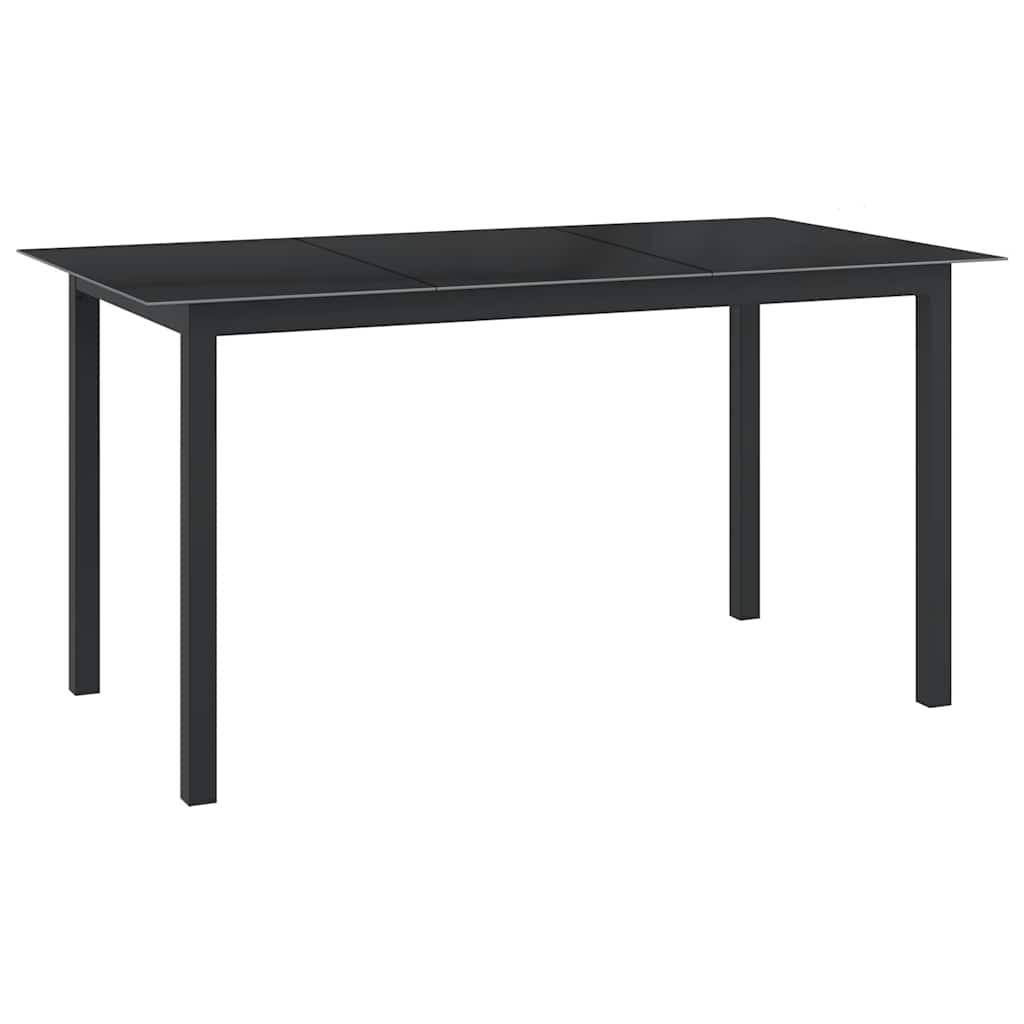 7 Pcs conjunto de jantar para jardim alumínio antracite