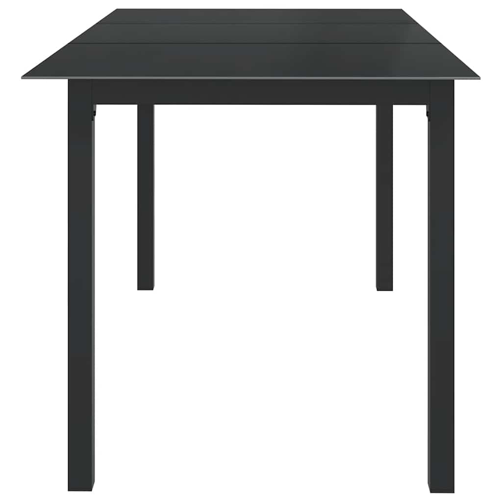 7 Pcs conjunto de jantar para jardim alumínio antracite