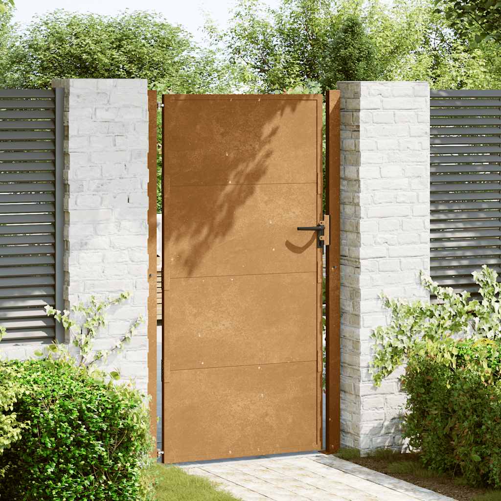 Portão de jardim 100x175 cm aço corten
