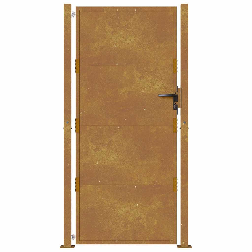 Portão de jardim 100x175 cm aço corten