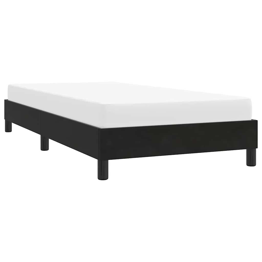 Estrutura de cama sem colchão preto 90x220 cm veludo