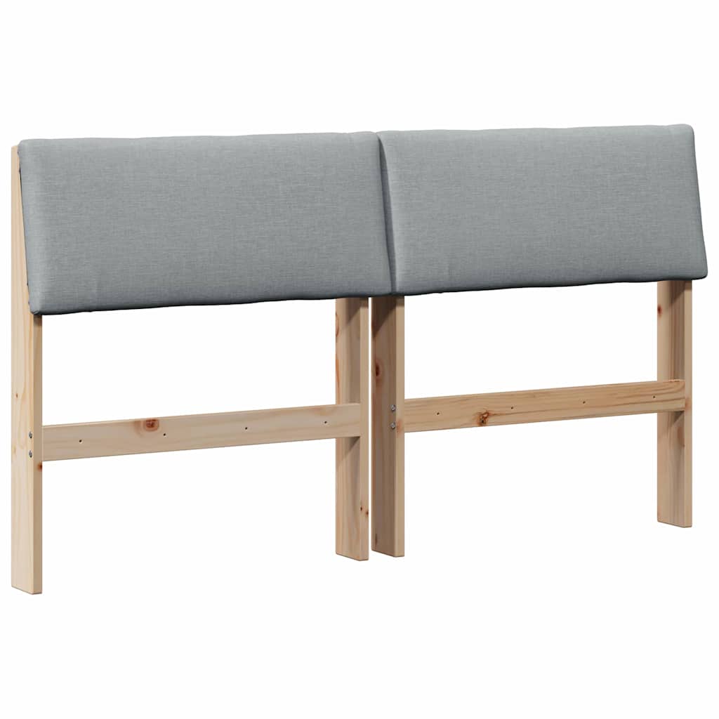 Cabeceira estofada cinzento-claro 160 cm
