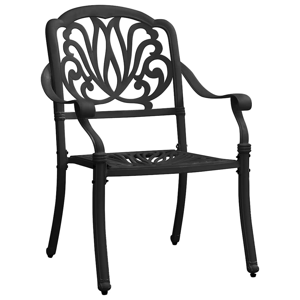 3 Pcs conjunto de bistrô alumínio fundido preto