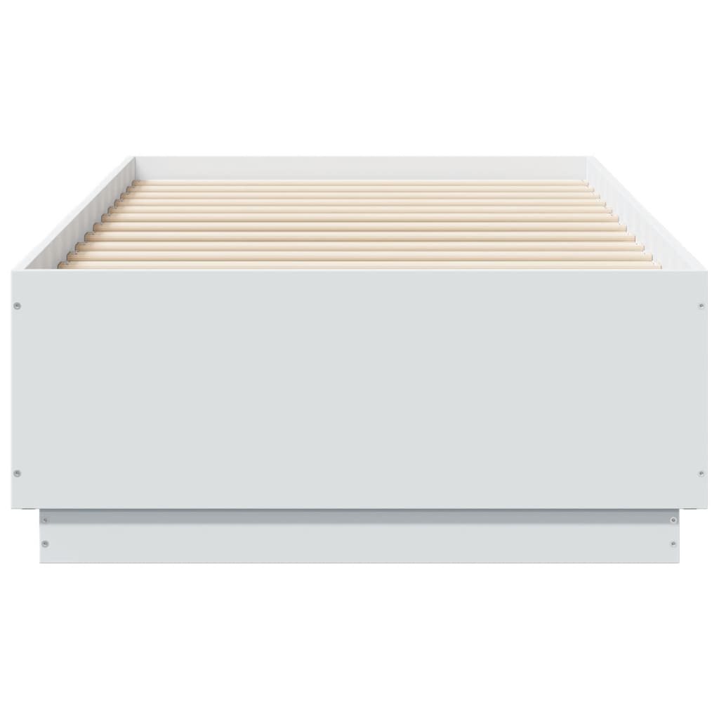 Estrutura de cama 75x190 cm derivados de madeira branco