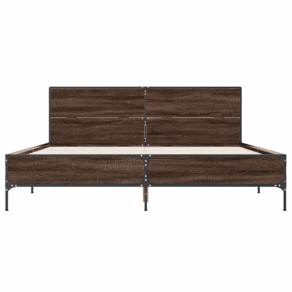 Estrutura de cama 140x190cm derivados madeira/metal