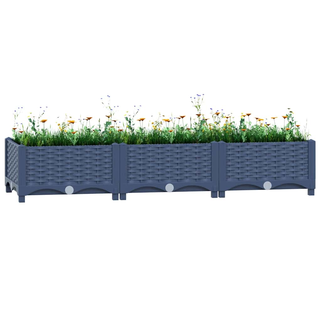 Canteiro elevado 120x40x23 cm polipropileno