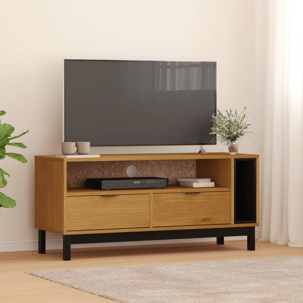 Móvel de TV flam 110x40x50 cm madeira de pinho maciça