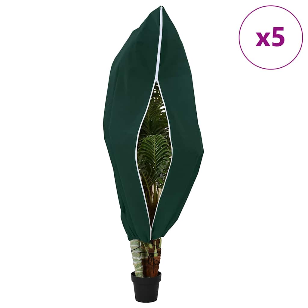 Capas de fleece para proteção contra geada 5 unid. verde