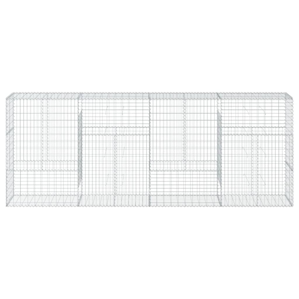 Cesto gabião com cobertura 400x50x150 cm ferro galvanizado