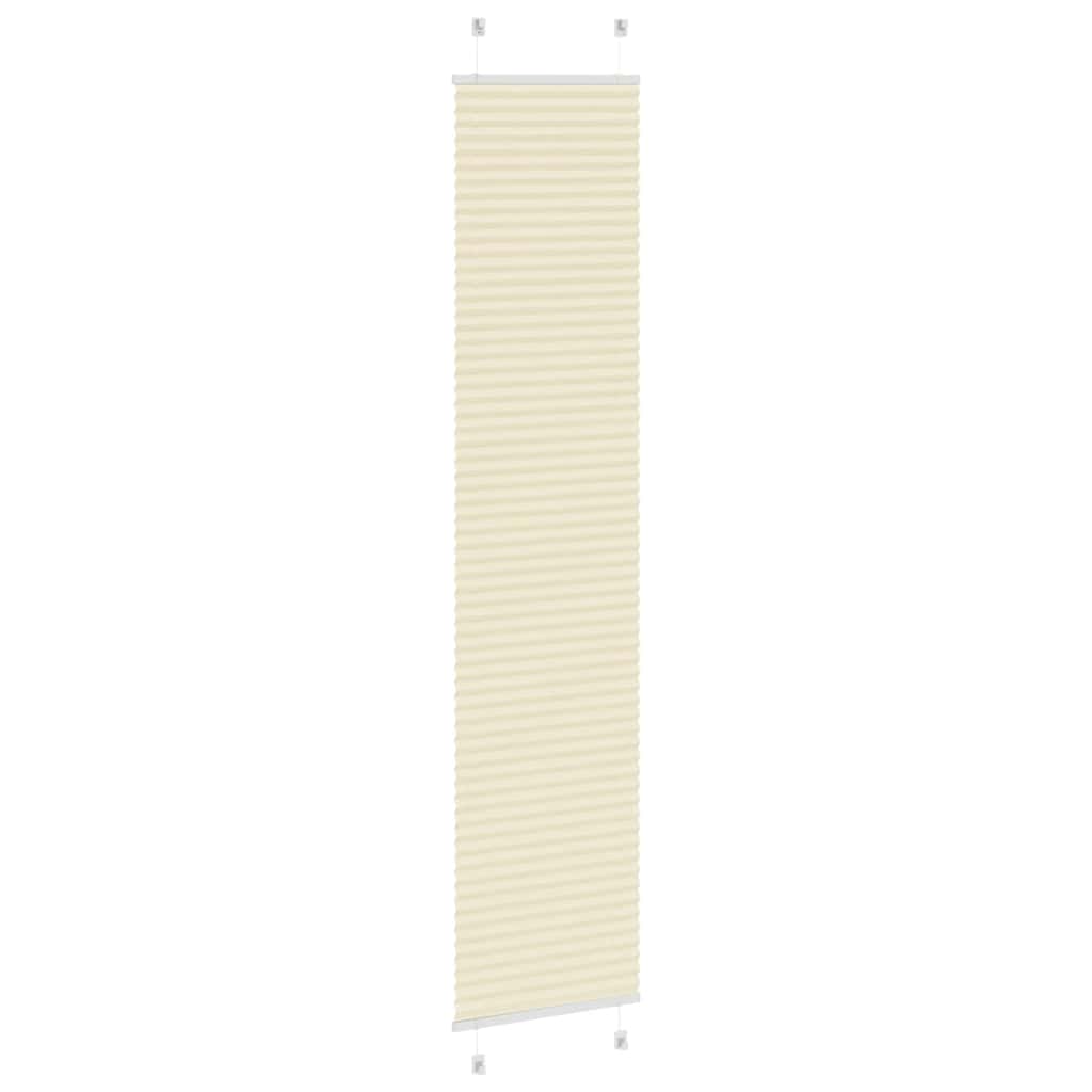Creme plissada cega 40x200 cm largura tecido 39,4 cm poliéster