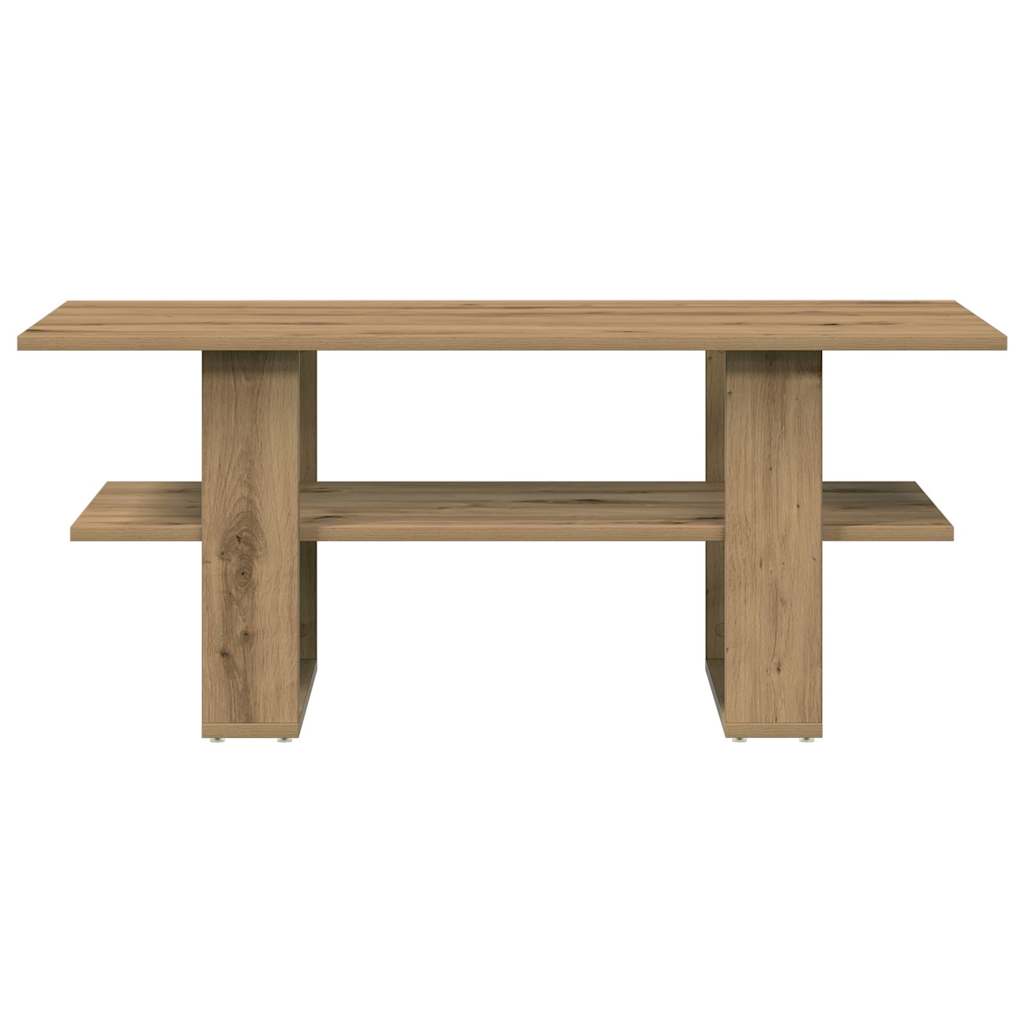 Mesa centro 102x55x42cm derivados de madeira carvalho artisiano