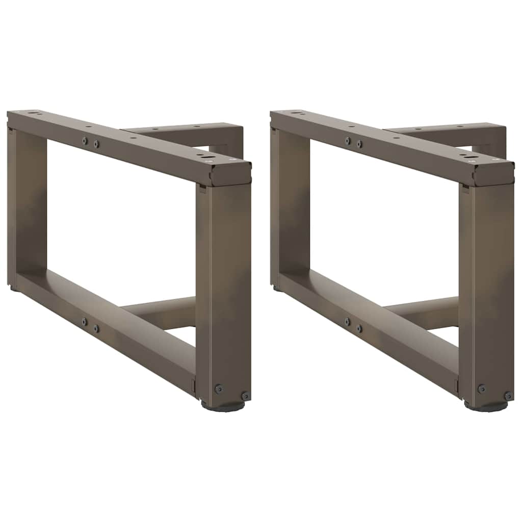 Pés para mesa de centro em forma de t, 2 peças, preto, 60x25x(30-31) cm, aço