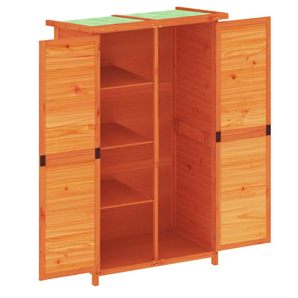Abrigo p/ ferramentas jardim 83x57x140 cm pinho maciço castanho