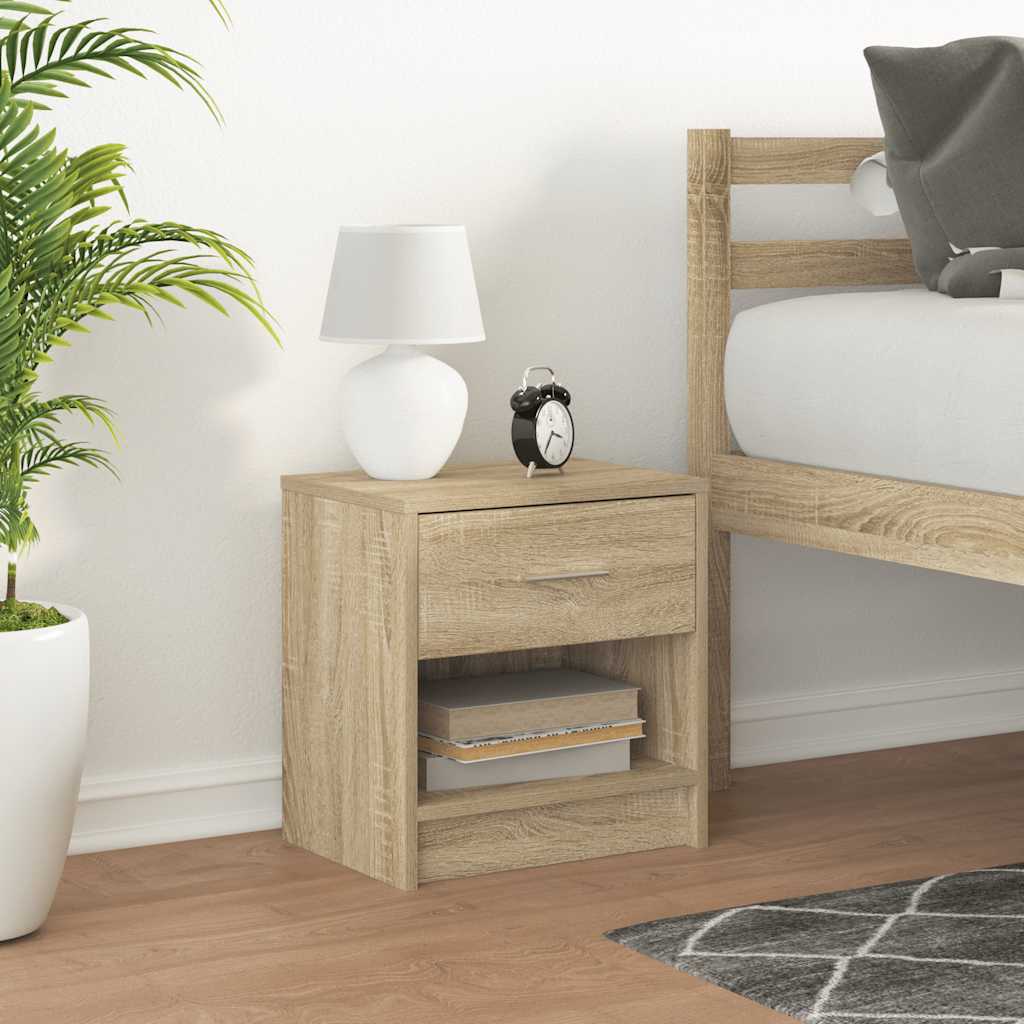 Mesa de cabeceira com gaveta 39x28x41 cm carvalho sonoma