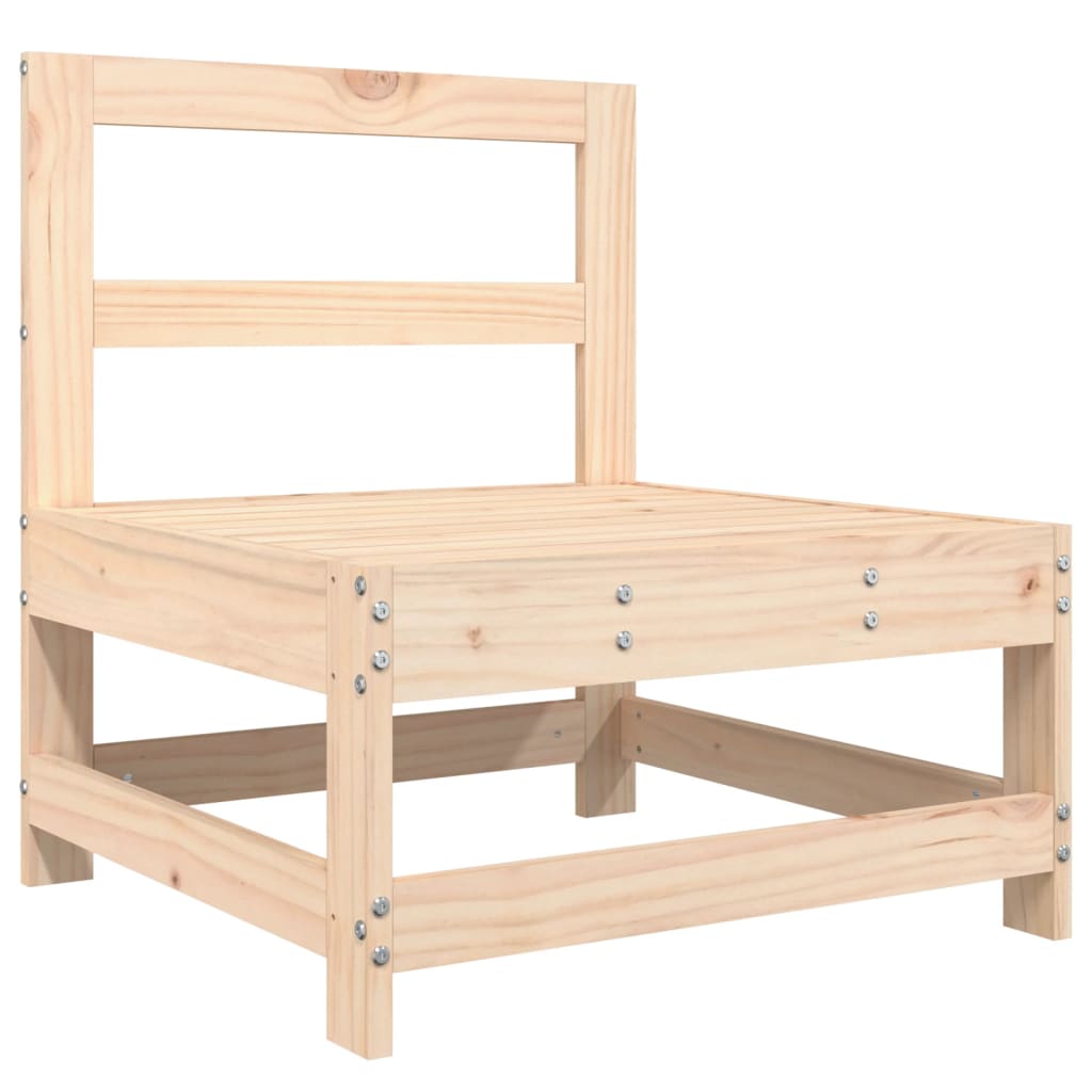3 Pcs conjunto lounge de jardim madeira de pinho maciça
