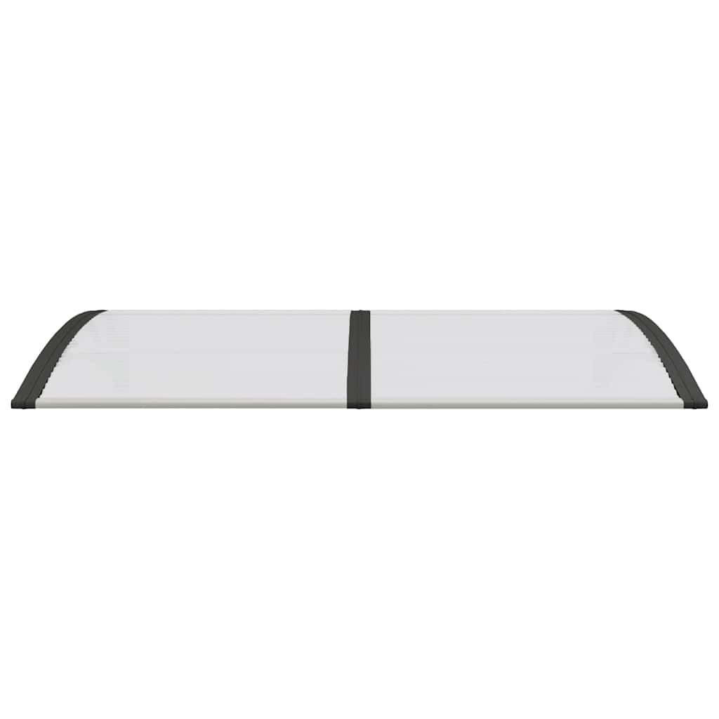Toldo para porta 150x75 cm policarbonato preto/transparente