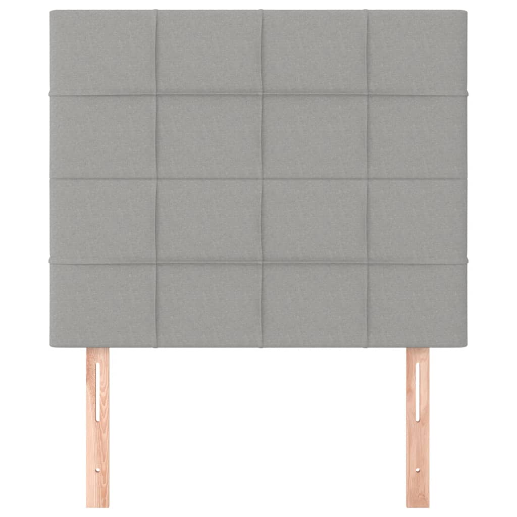 Cabeceira cinza claro 100x5x118/128 cm tecido