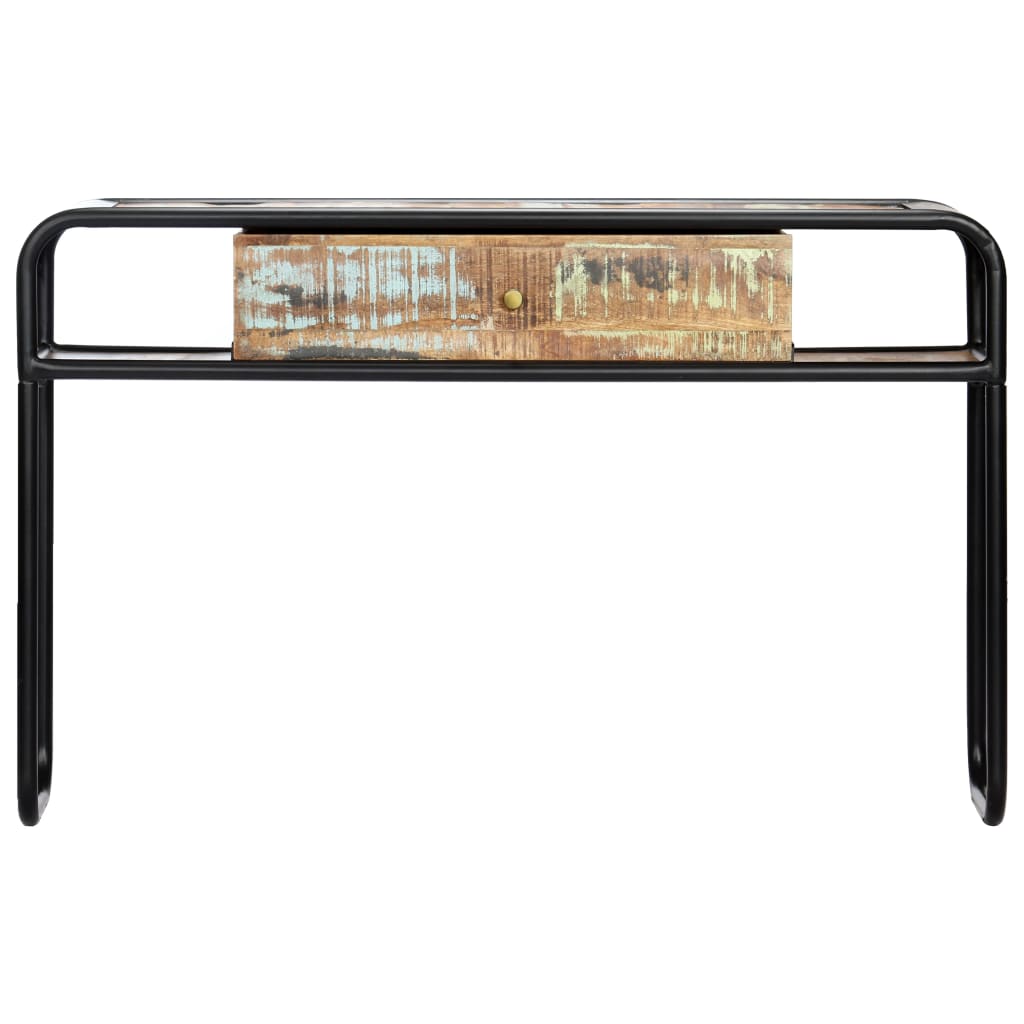 Mesa consola 118x30x75 cm madeira recuperada maciça