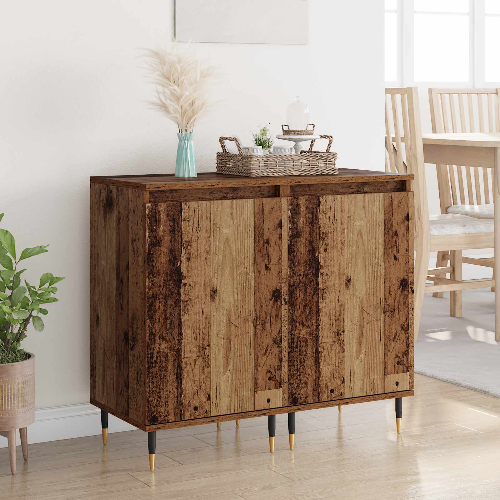Buffet 2 unid. madeira antiga 40 x 35 x 70 cm