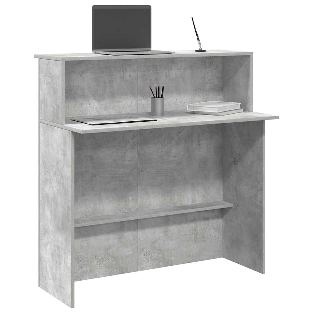 Balcão de recepção 100x50x103,5 cm deriv. madeira cinza cimento