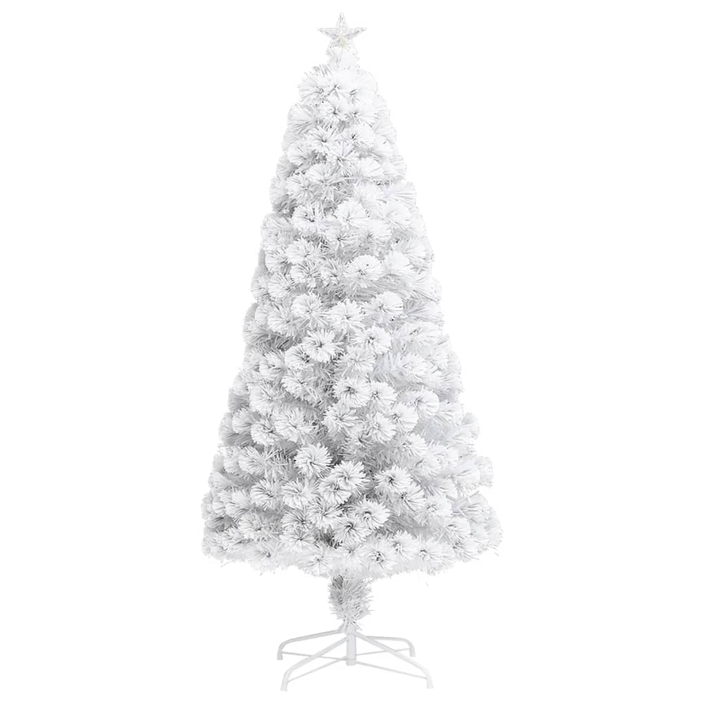 Árvore natal artificial pré-iluminada 120 cm fibra ótica branco