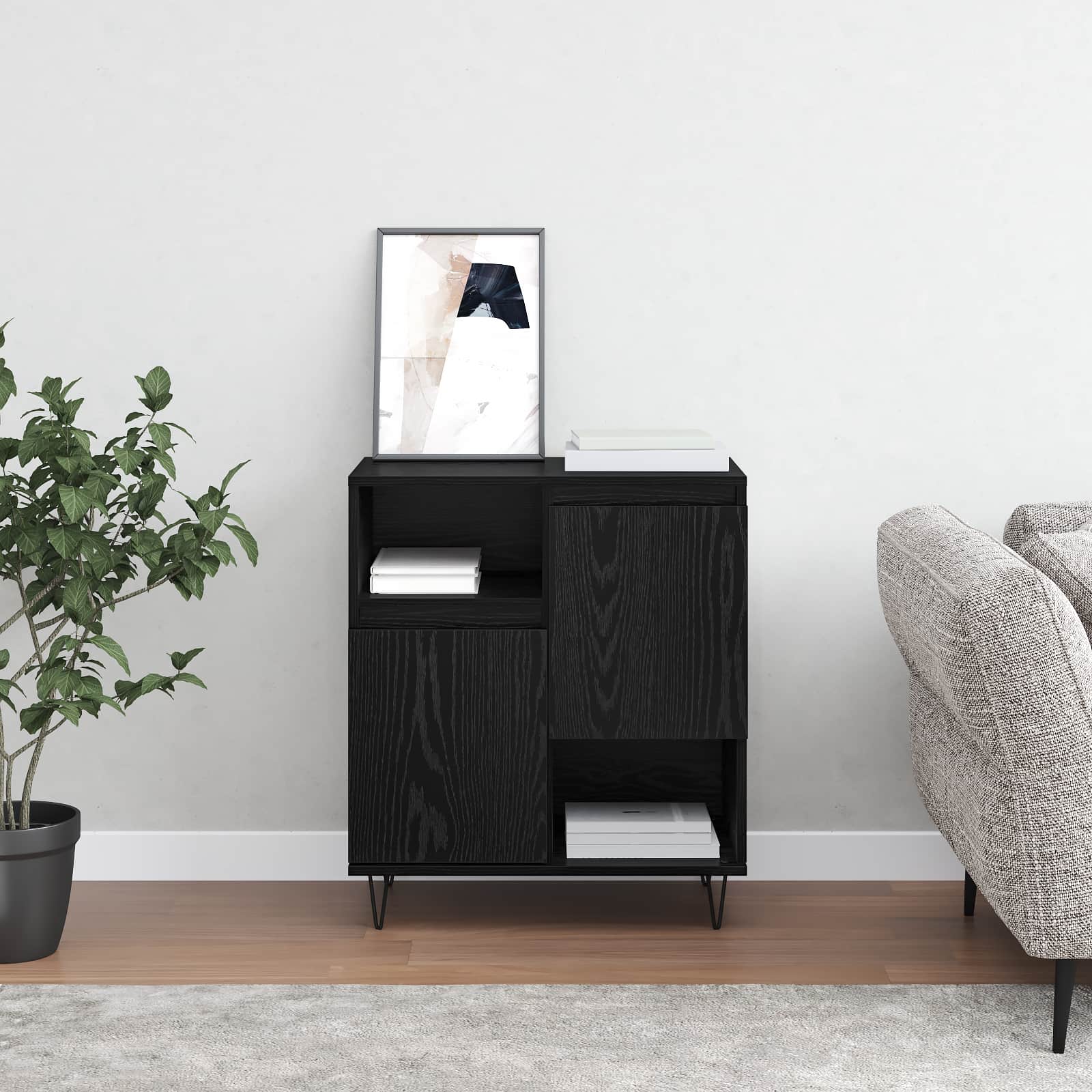 Buffet carvalho preto 60 x 35 x 70 cm