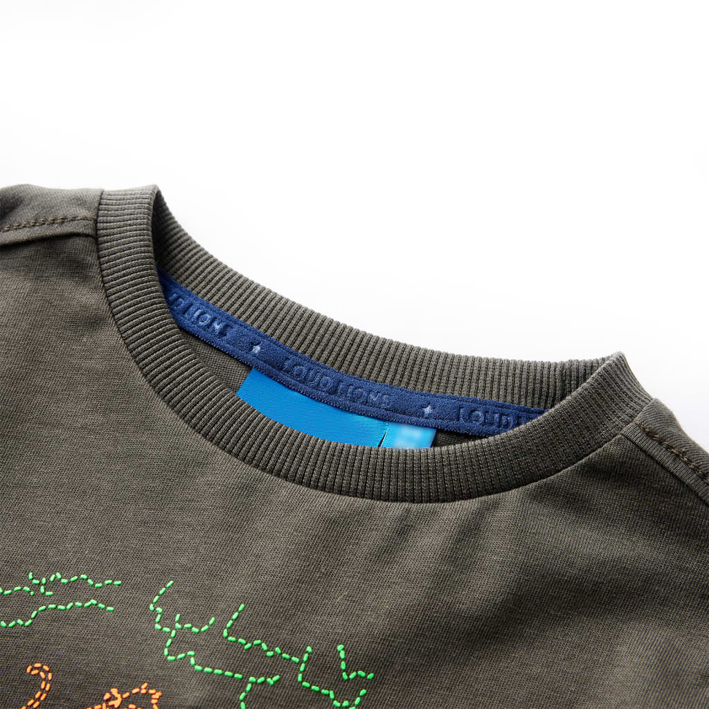 T-shirt de manga comprida para criança caqui 128