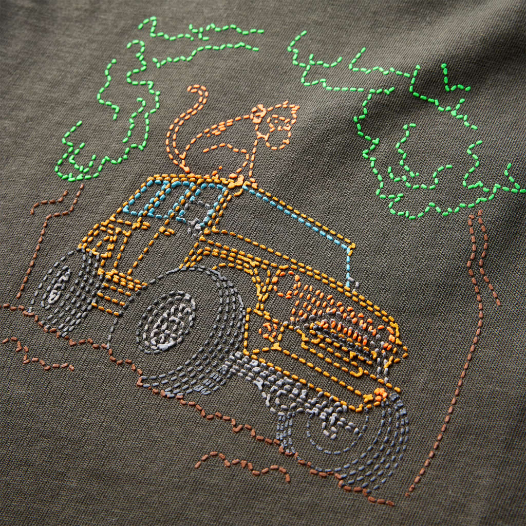 T-shirt de manga comprida para criança caqui 128