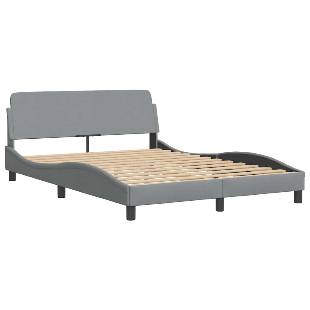 Cama com colchão dover 120x200 cm tecido cinza-claro