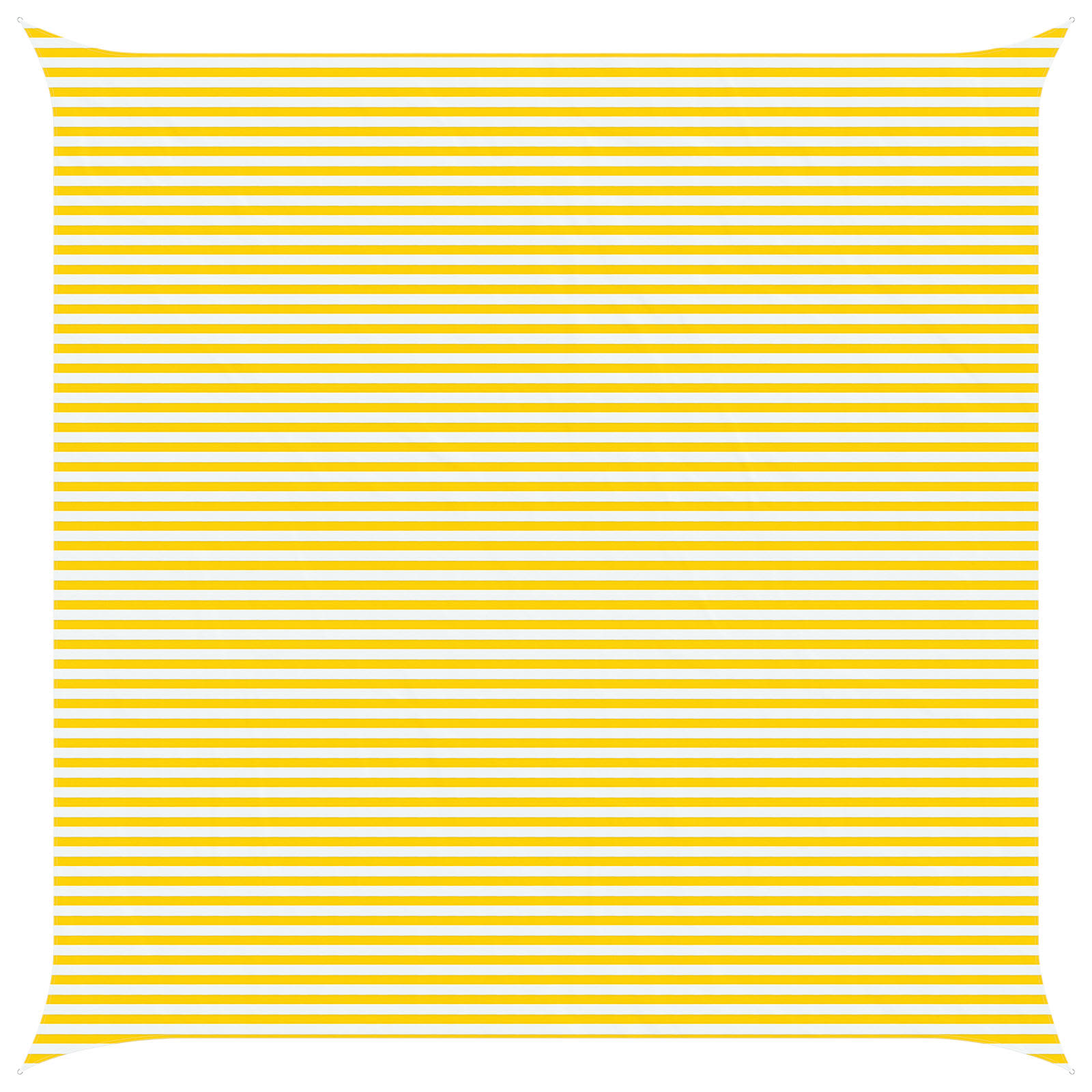 Vela de sombra solar amarelo e branco 7 x 7 m