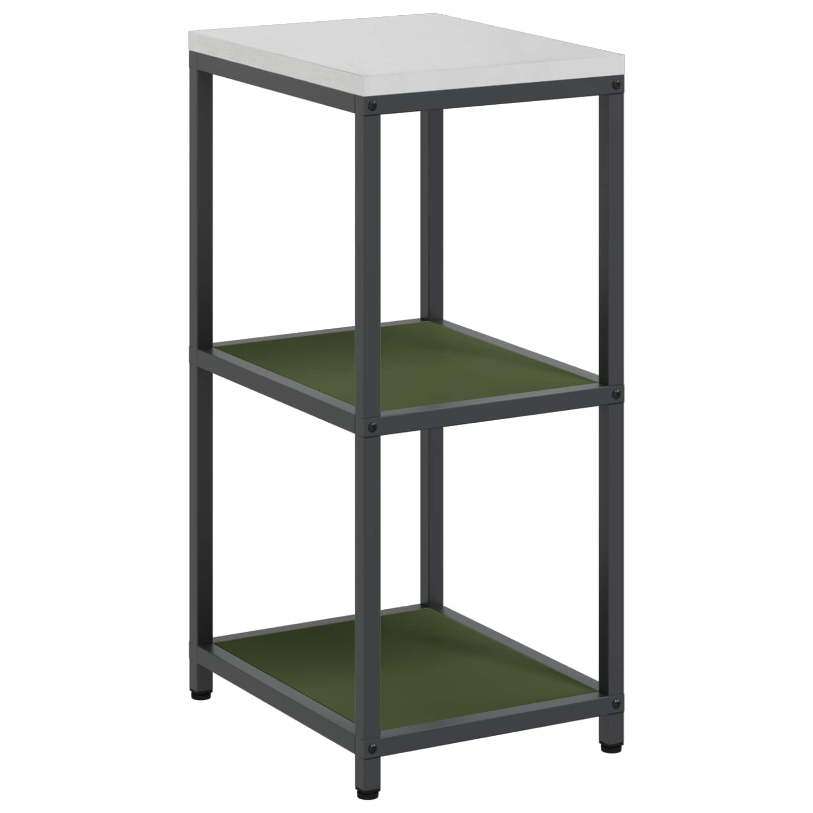 Estante de cozinha hattem verde-azeitona 40 x 50 x 92 cm aço