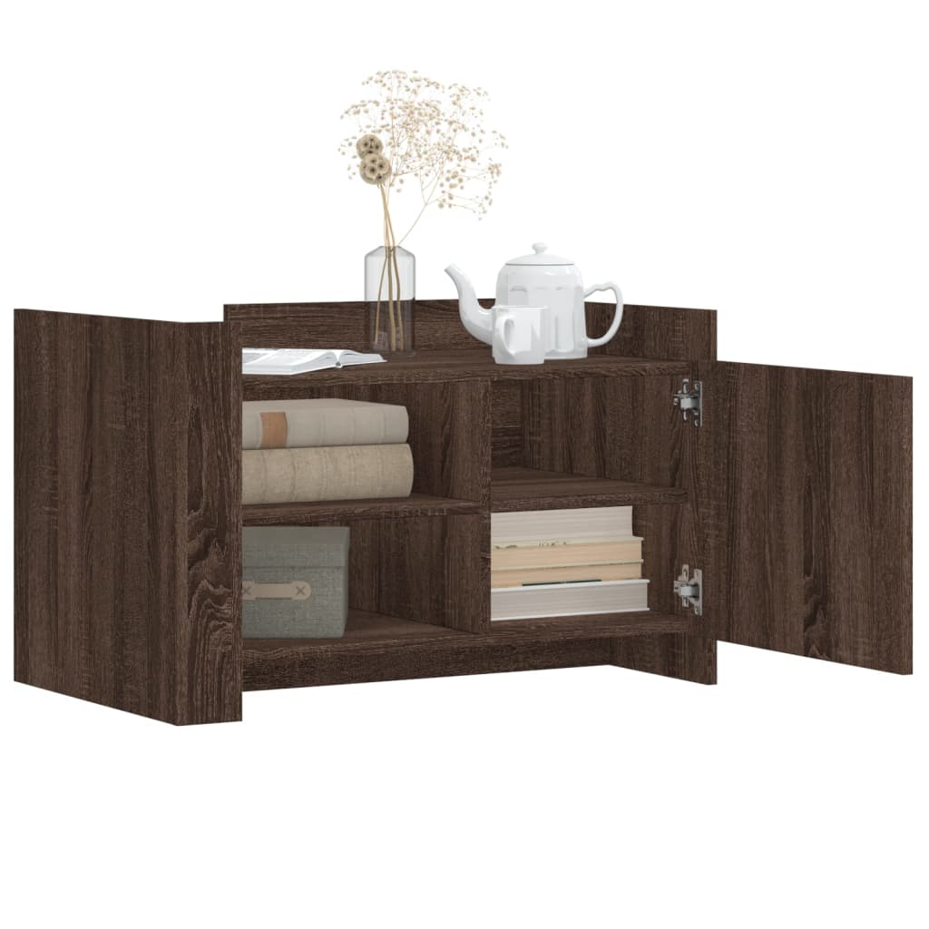 Mesa de centro 80x50x50 cm derivados madeira carvalho castanho