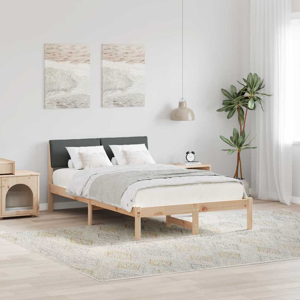 Estrutura da cama castanho e cinzento-escuro 120 x 200 cm