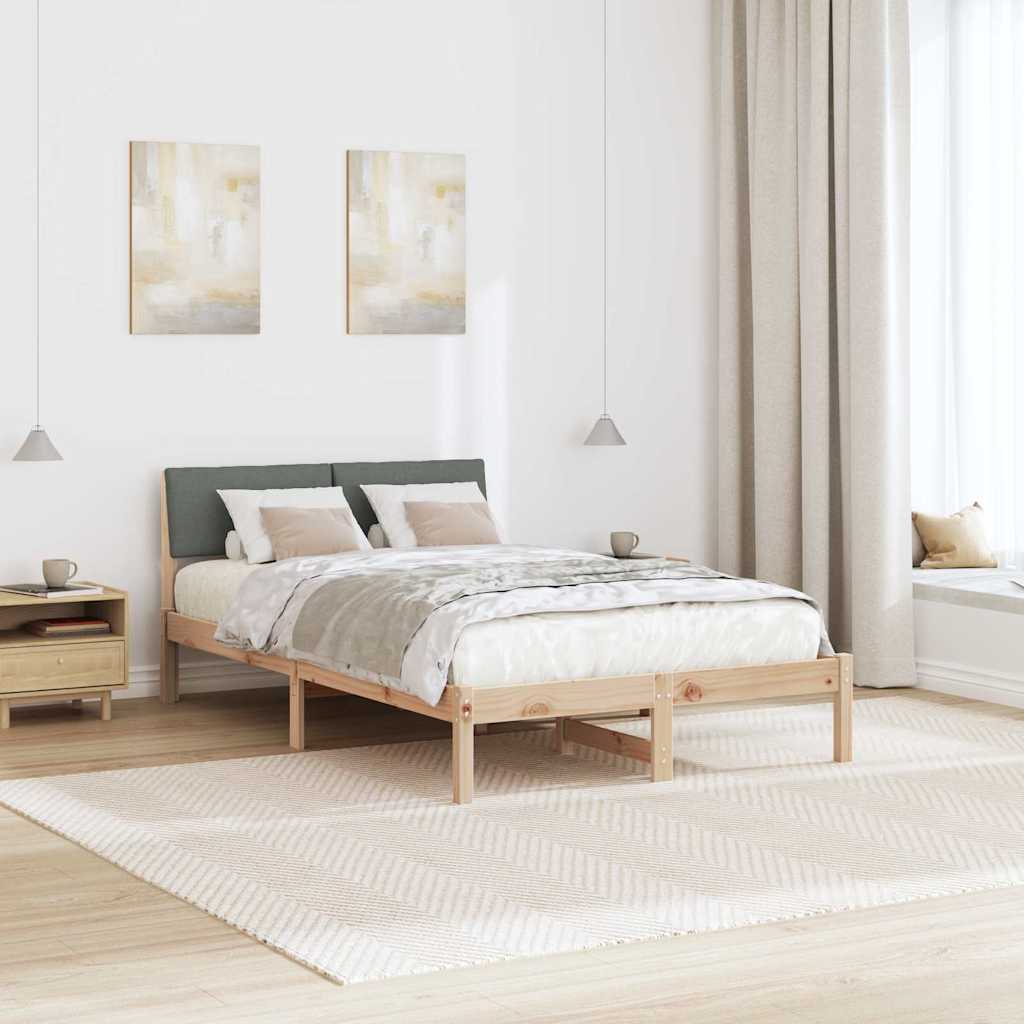 Estrutura da cama castanho e cinzento-escuro 120 x 200 cm