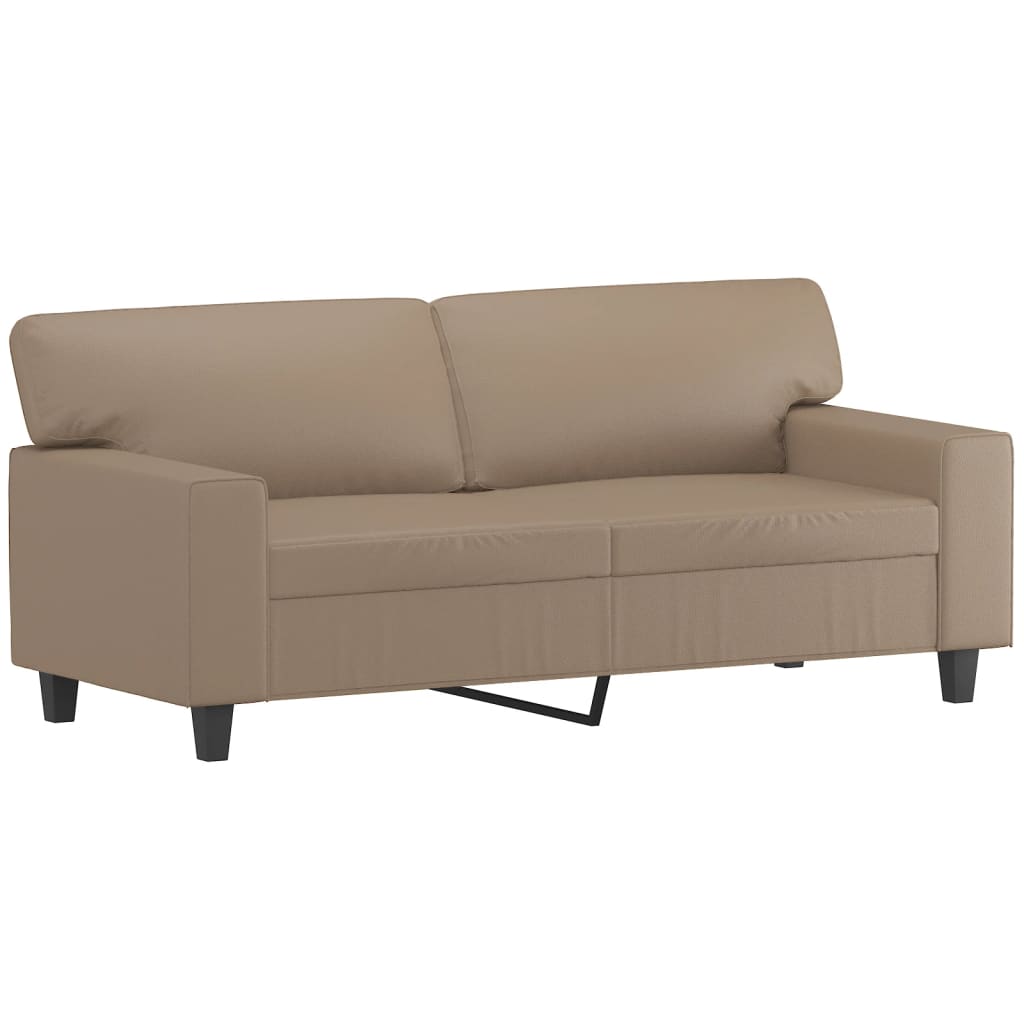 2 Pcs conjunto de sofás couro artificial cor cappuccino