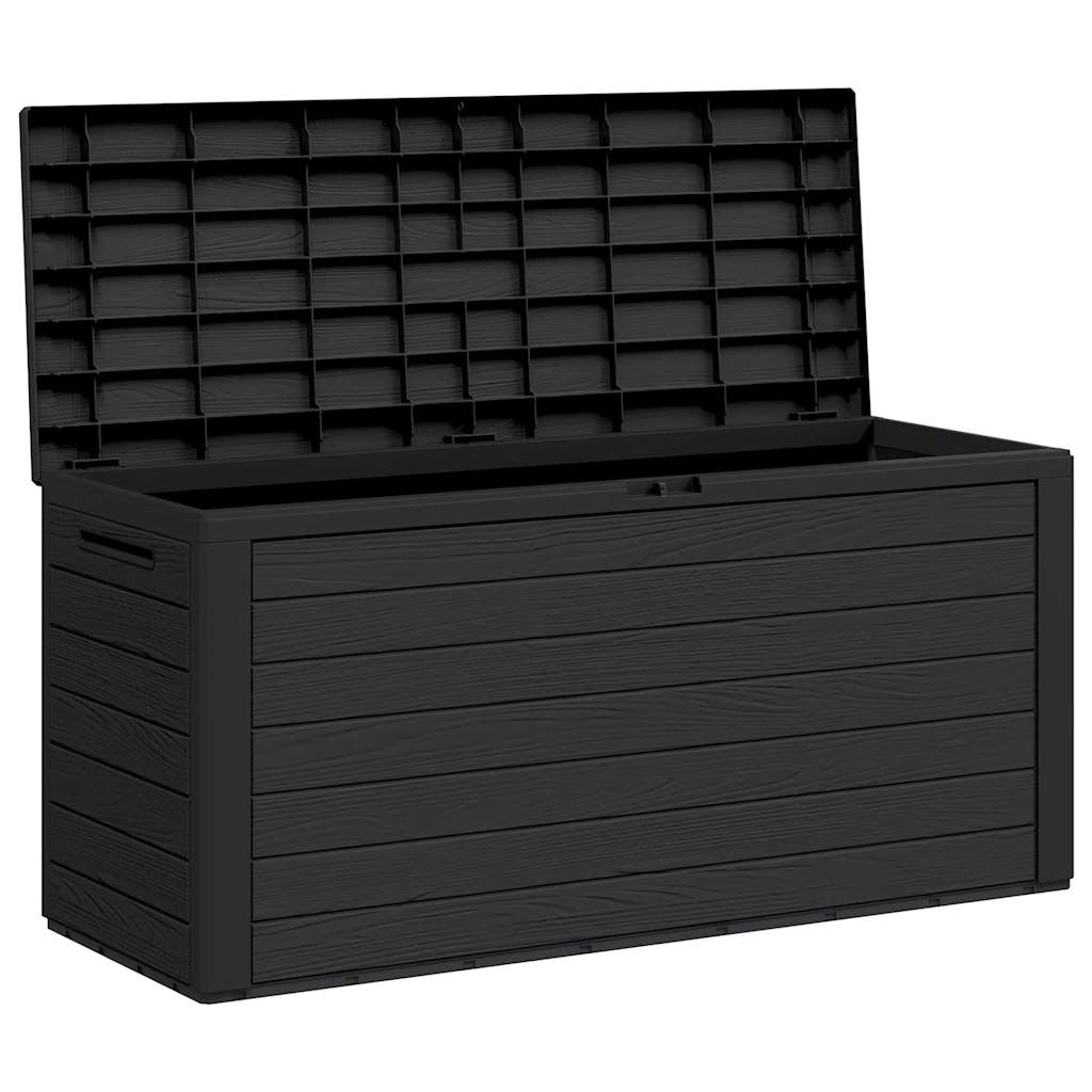 Caixa de arrumação para jardim 116x44x55 cm antracite