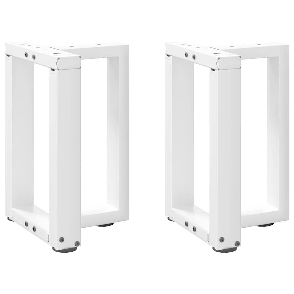 Pés para mesa de centro em forma de t, 2 peças, branco, 28x25x(42-43) cm, aço