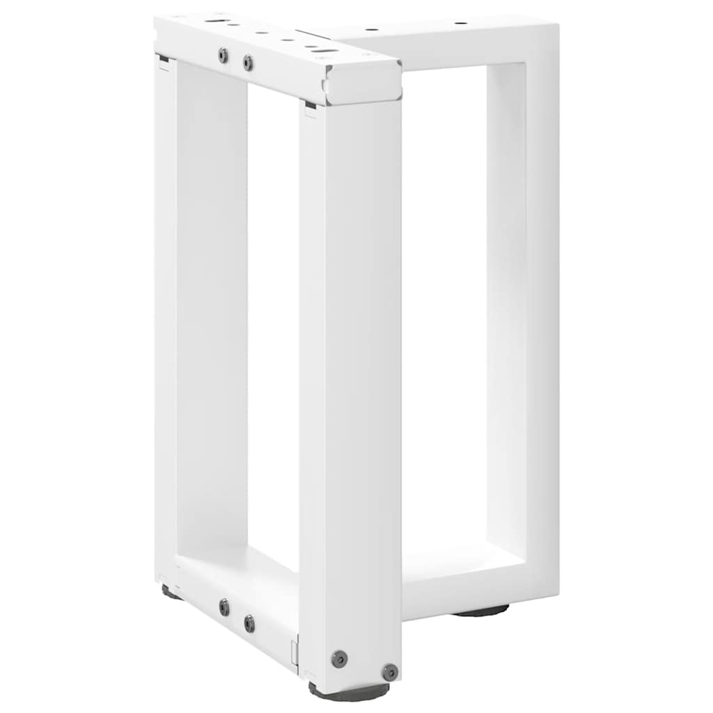 Pés para mesa de centro em forma de t, 2 peças, branco, 28x25x(42-43) cm, aço