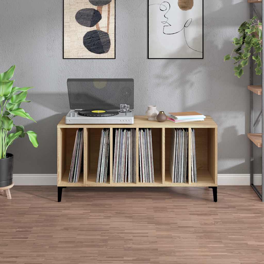 Armário p/ discos 100x38x48cm derivados madeira carvalho sonoma