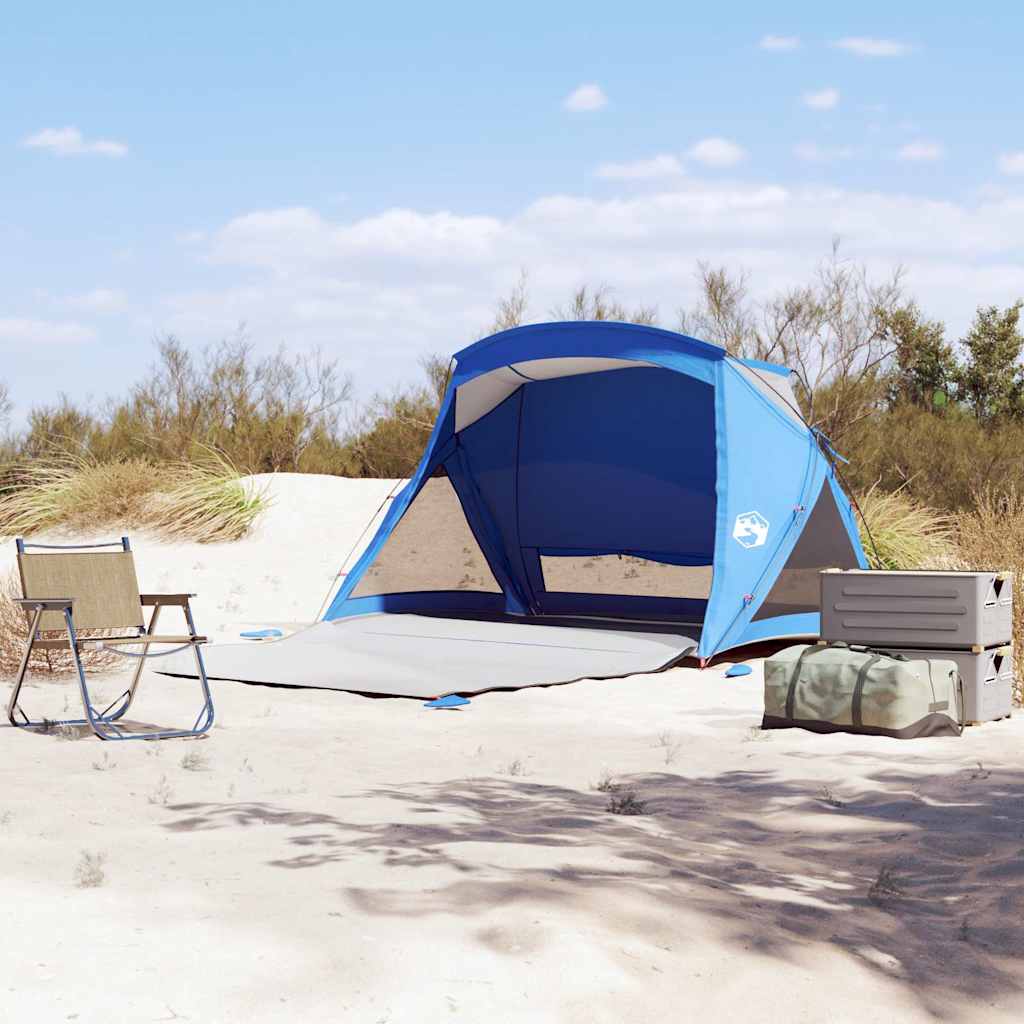 Tenda de praia 2 pessoas impermeável azul ciano