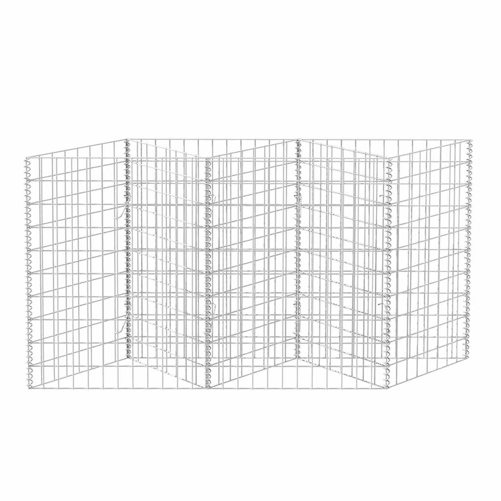 Cesto gabião aço galvanizado 120x30x100 cm