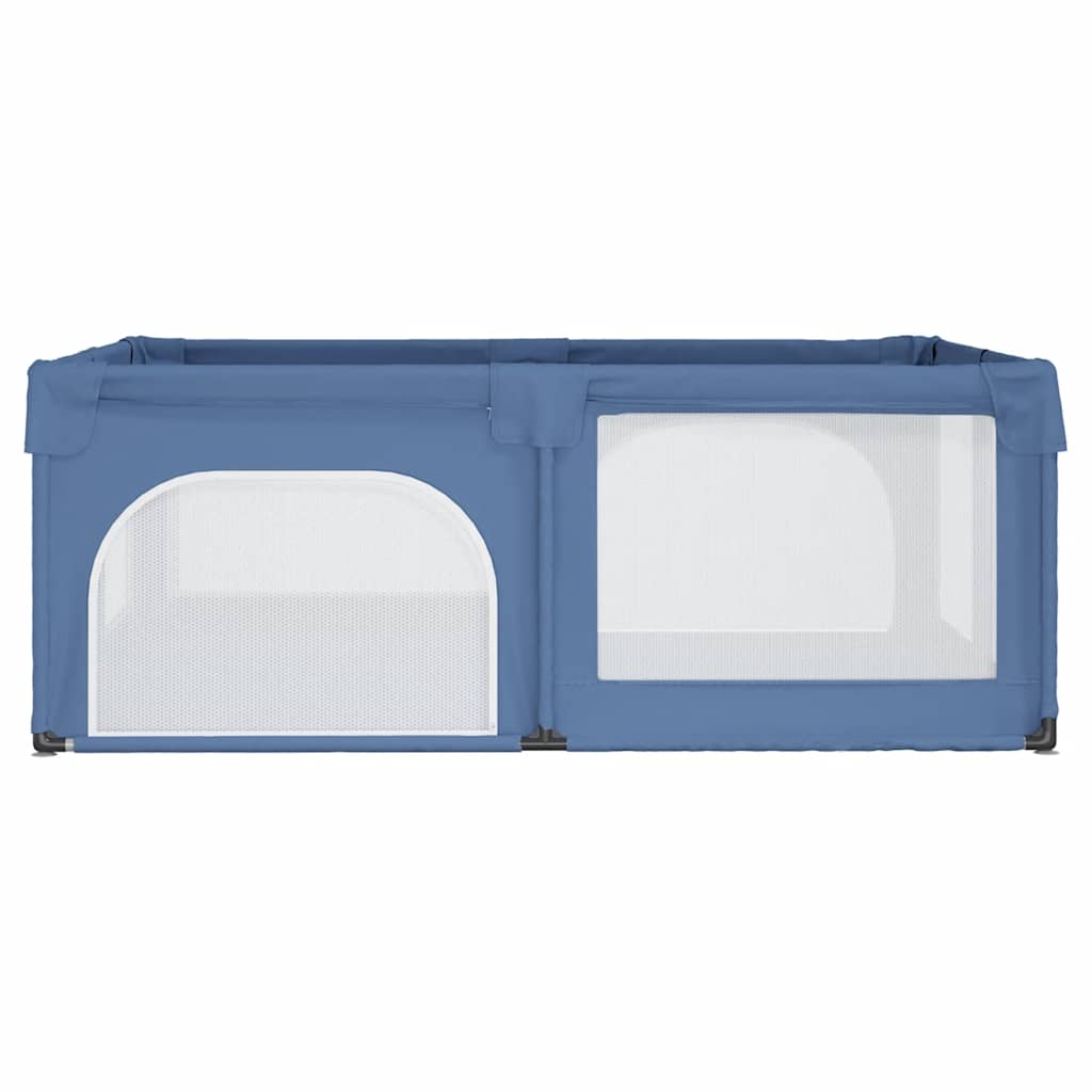 Parque para bebés com 2 portas tecido oxford azul-claro