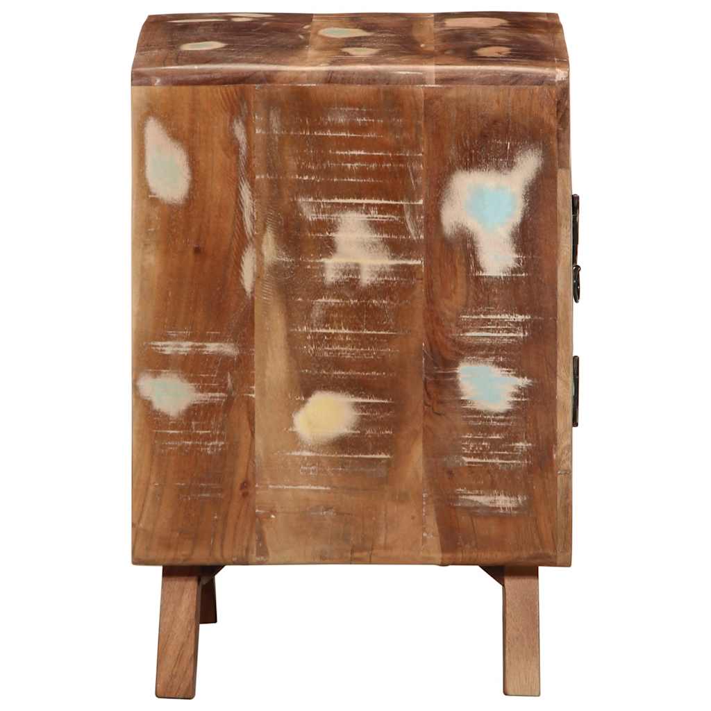 Mesa de cabeceira 40x32x46 cm madeira recuperada maciça