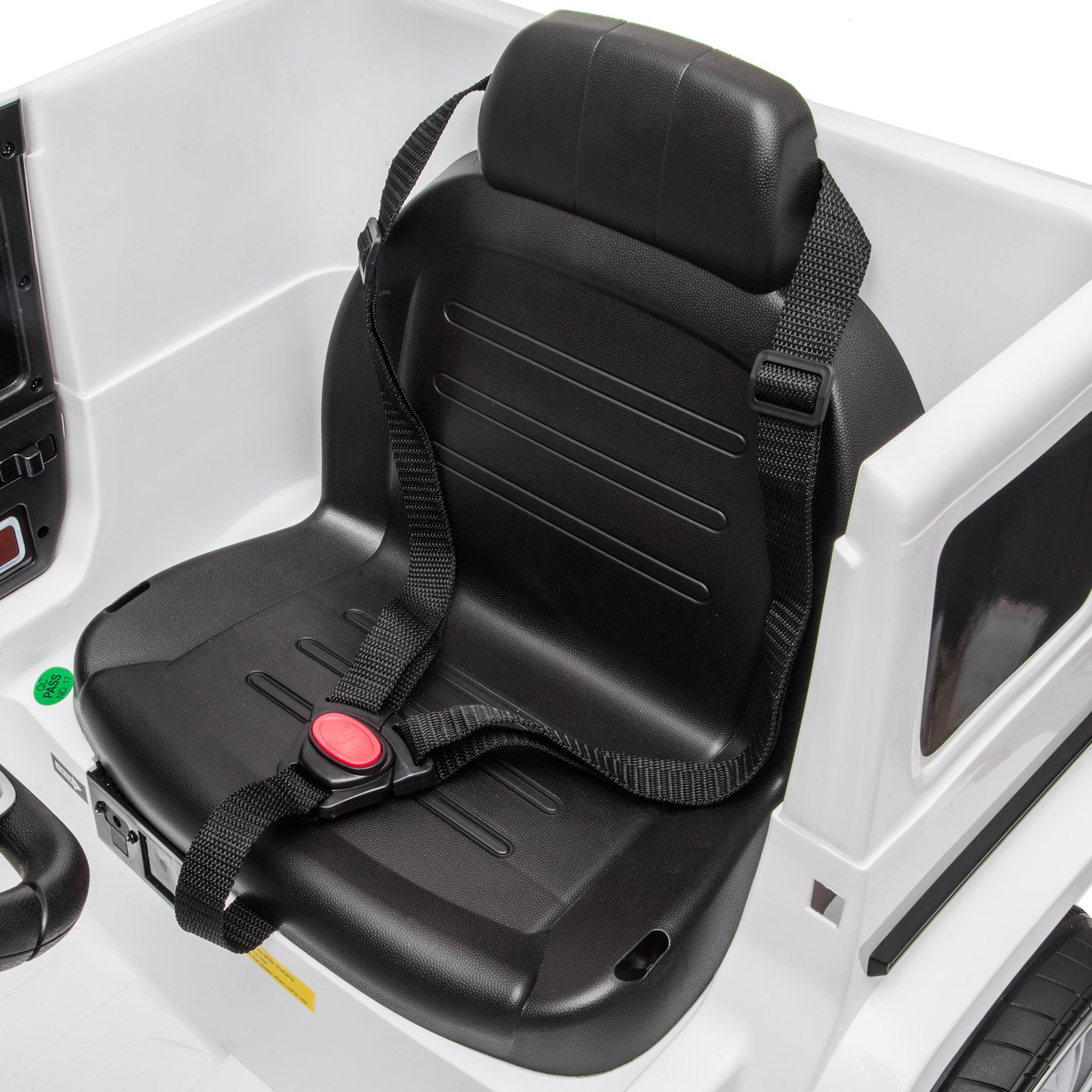 Carro elétrico benz g500 todo-o-terreno com bateria 12v veículo elétrico com música buzina velocidade 3-5 km/h branco
