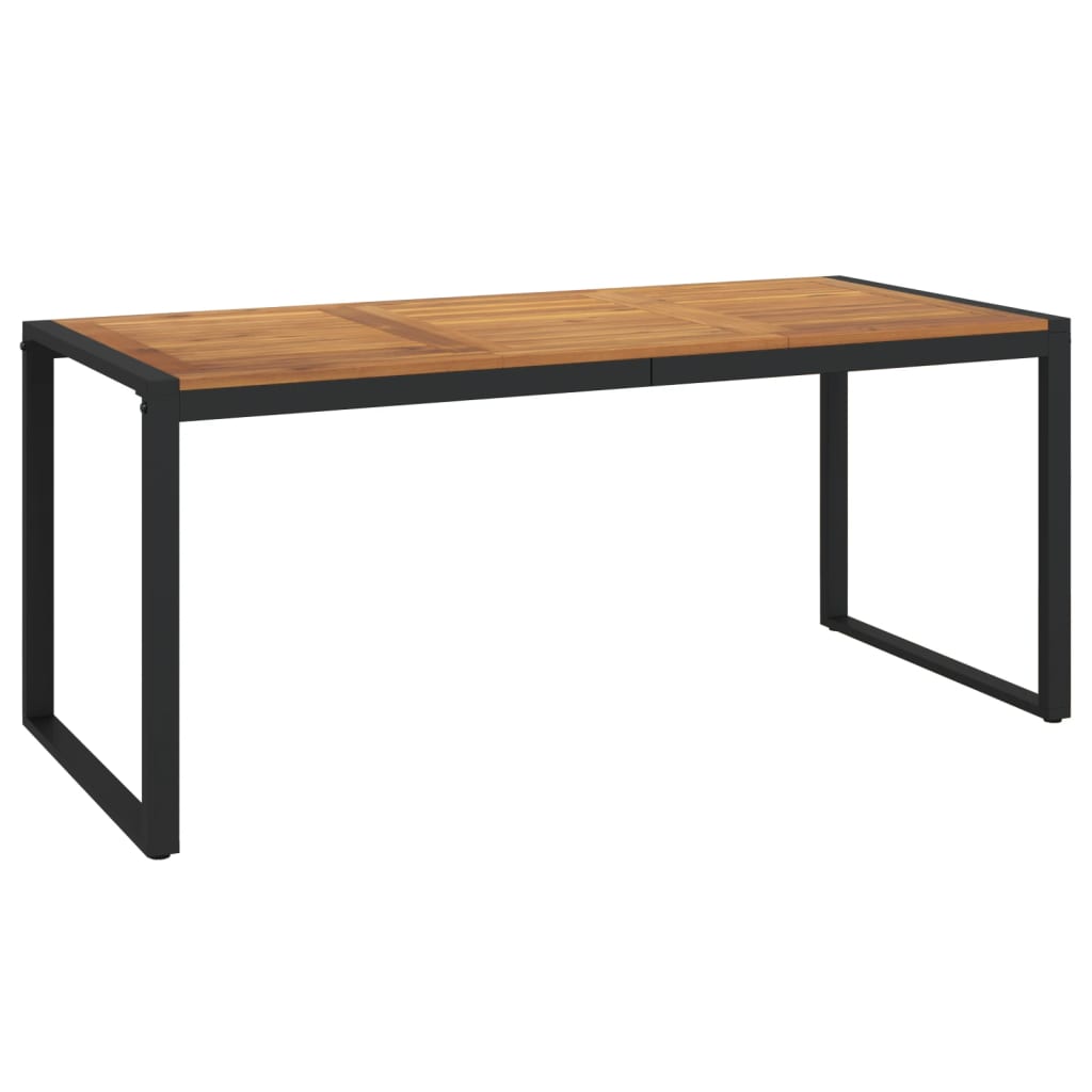 Mesa jardim c/ pernas em forma de u 180x90x75 cm acácia maciça
