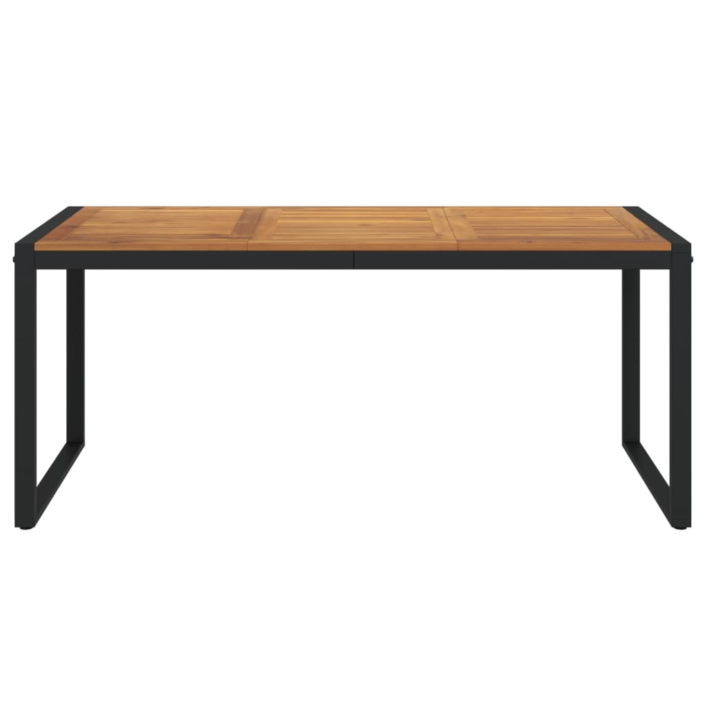 Mesa jardim c/ pernas em forma de u 180x90x75 cm acácia maciça